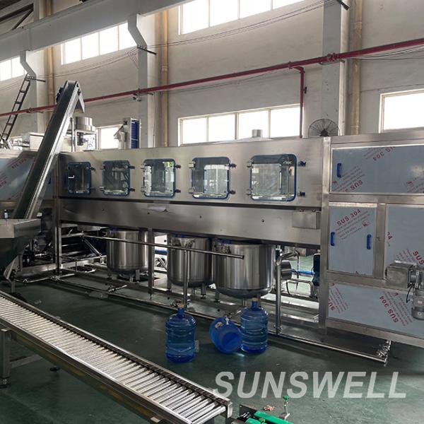 Venda Quente 5 galões máquina de enchimento de água 19L água mineral lavagem engarrafamento tampa linha de produção