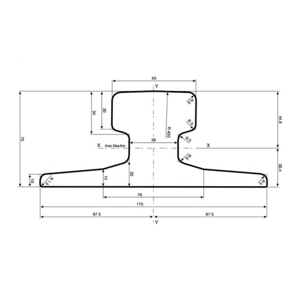 DIN536 900A A65 Длина железной дороги 6-12 м