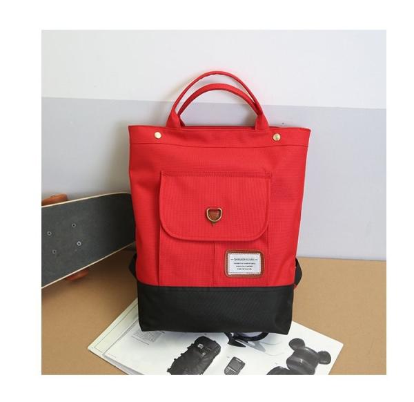 Students' simple and large-capacity color contrast harajuku backpack leisure female backpack