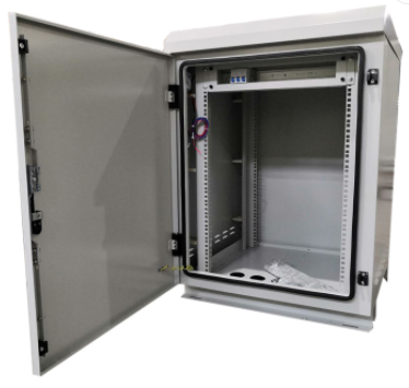 небольшая коробка вентиляторной системы охлаждения IP55 шкафа держателя поляка 11U погодостойкая на открытом воздухе стальная
