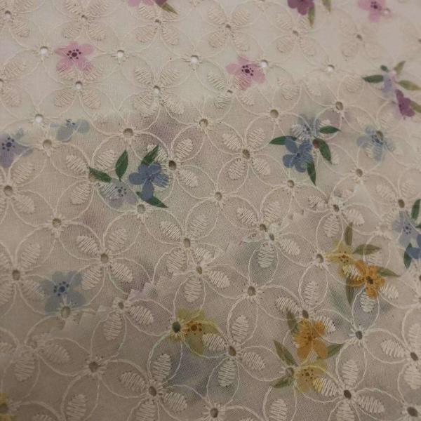 Fabric Embroidery Cotton Material For Garment And Home Textile M04-LK007