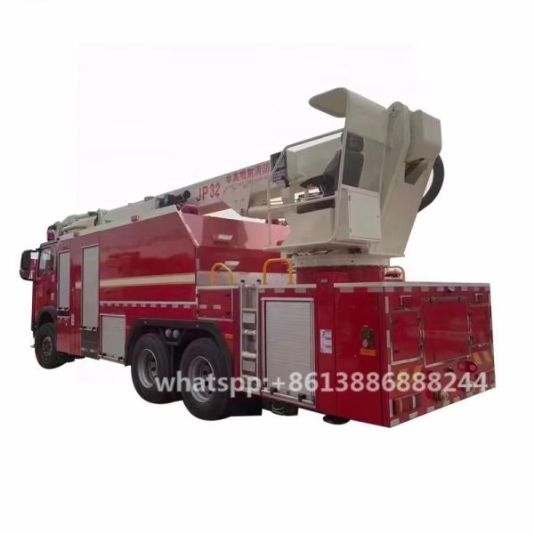 Sinotruk  Howo Red Fire Rescue Vehicle With Lift Jet Function, High Altitude Fire Extinguishing Truck   Fire Engine