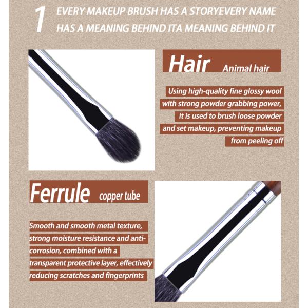 TOUCH UP 21 Ombre multi-fonctionnelle de l'œil tache avec logo maquillage naturel de cheveux pinceau poignée en bois de qualité supérieure OEM ODM fabricant