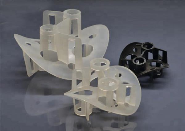 Acid Gas Absorption Plastic Heilex Ring , PP PE CPVC RPP PVDF Random Plastic Packing