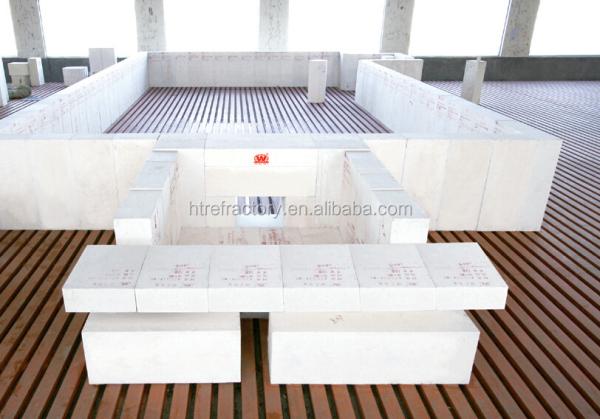 AZS Brick 33 36 41 Refractory Brick for Glass Furnace Fused Cast AZS Refractories