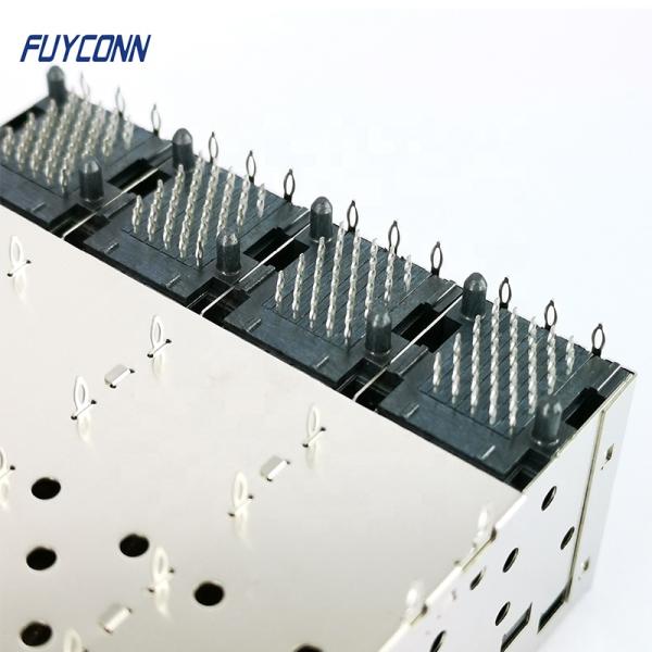 160P SFP Connector 2x4 Ports Female Press-Fit Stackable for Data Center