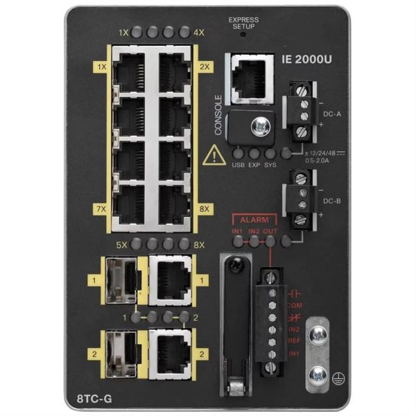 Cisco Industrial Ethernet Switch IE-1000 68 Gbps GUI Based L2 PoE Switch with 2 GE SFP 8 FE Copper Ports
