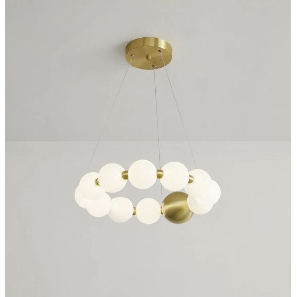 Round Ring Hanging Lamp Frosted Ball Ceiling Chandelier High Quality Living Room Dining Room Hanging Light (WH-AP-666)