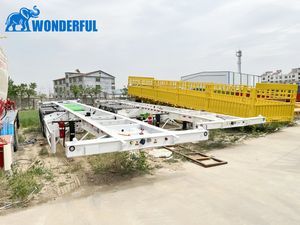 Cheap Price Customer Requirements 2 3 4 Axles Mechanical Suspension Heavy Duty Transport 20feet 40FT 45FT Container Truck Skeletal Chassis Skeleton Semi Trailer