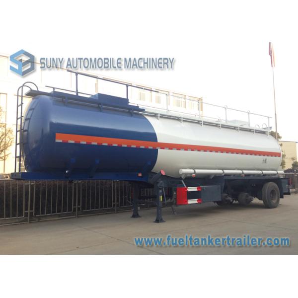 Tri-axle Oil Tank Trailer 35000L Ammonia water Chemical Tank trailer Q345 / Q235