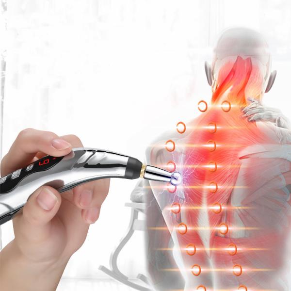 Caneta de terapia de massagem para acupuntura elétrica digital Meridian Tipo de carregamento USB