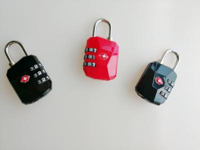 PC Material TSA Travel Locks Logo Printed 3 Digit Combo Lock 28.8g Weight