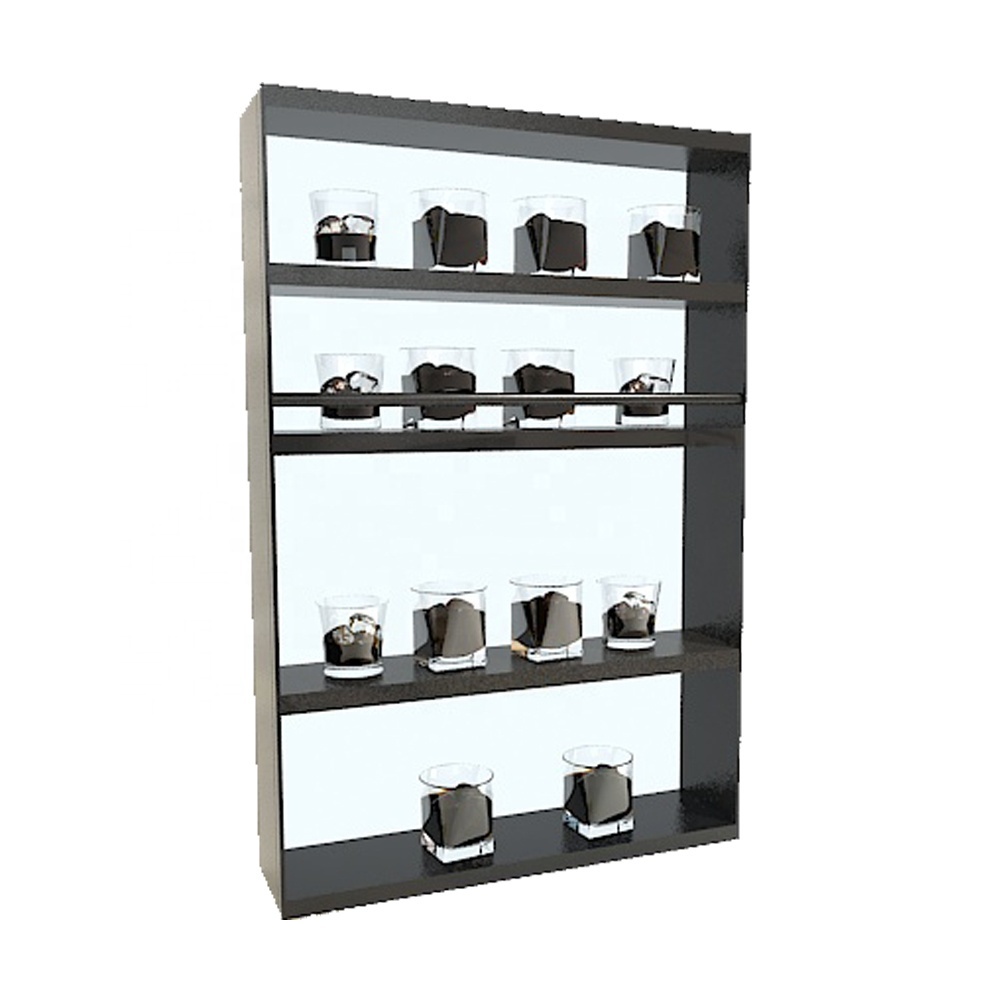 OEM Customize Cabinet Hardware Furniture Wood Kitchen Shelves Display Shelf with Led
