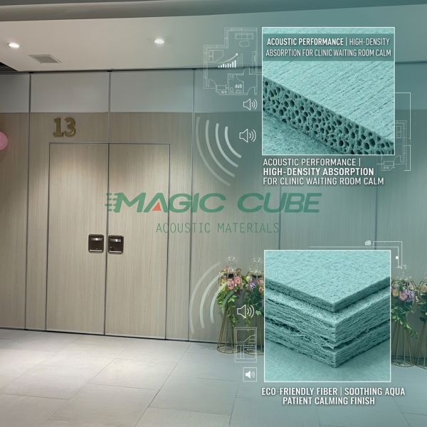 Polyester Fiber Acoustic Panel 1220x2440mm 9mm Sound Absorbing Wall Board for Auditorium Interior Decoration