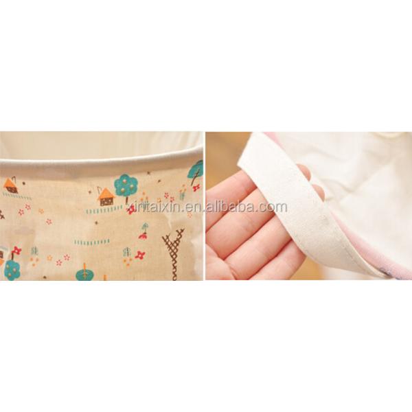 Dirty Cloth Organizer Foldable Laundry Basket 41*33cm Jute Receive Basket