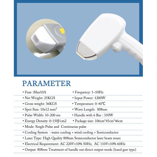 808nm Diode Laser Permanent Hair Removal Machine 1200W For Skin Rejuvenation
