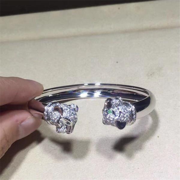 C Cheetah bracelet - showing the charm of courage, naughty or docile .18K gold jewelry factory shafle garnet, Onyx