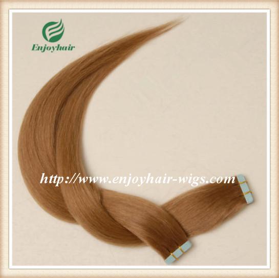 Tape Hair extension 16-28L,100s/pack 10# color Straight malaysian virgin hair