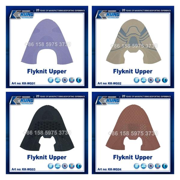 Antiwear PVC Knitted Sport Shoes Upper Breathable Moistureproof