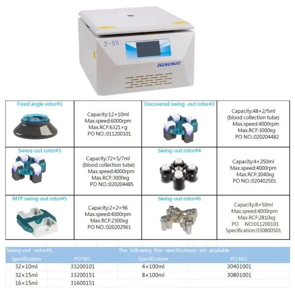 High Precision PRP Centrifuge Machine 6000rpm Medical Lab Centrifuge Portable