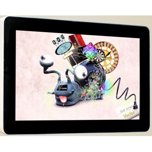 Ultrathin LCD Digital Signage Display Toughened Glass , Vertical LCD Display