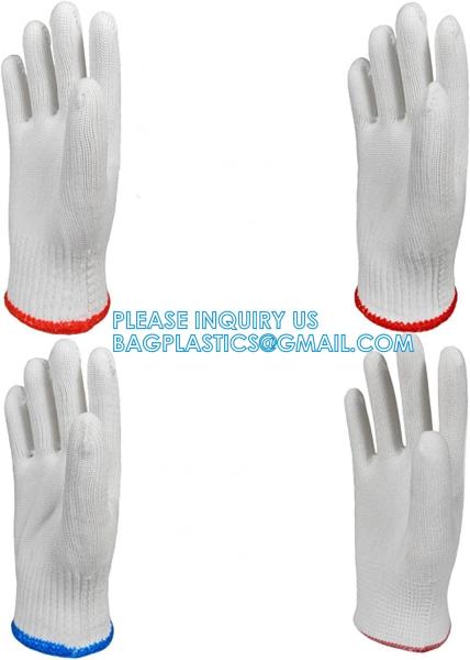Nylon Knitted Polyurethane Palm Heavy Duty Work Fit Glove Knit Guantes De Trabajo Palm Pu Coated Safety Work Glo