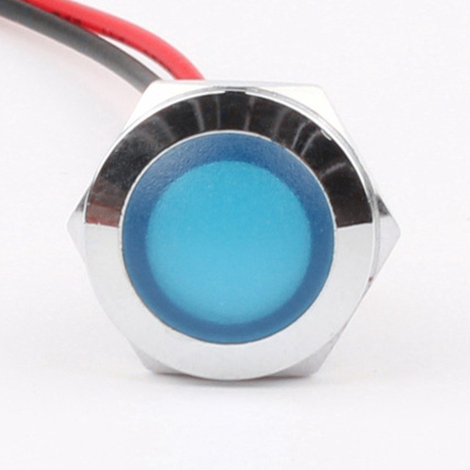 12mm LED Indicator Light 3V/5V/12V/24V/36V/110V/220V High Brightness Mirror Signal Lamp Blue Green White for Warehouse Use