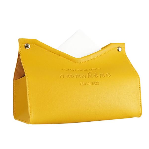 Estilo simples Luxo Floral PU Couro Carro Banheiro Quadrado Papel Tissue Caixa Cover Holder
