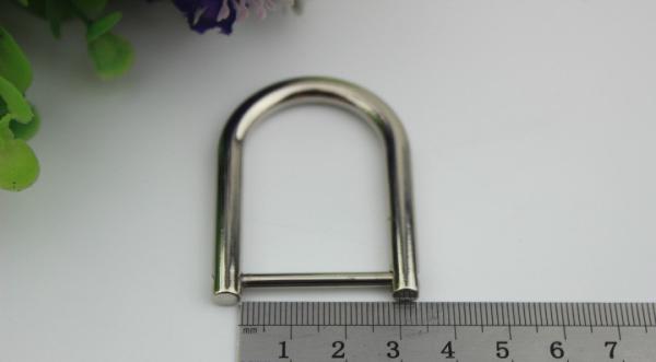 Custom made big zinc alloy 28 mm removable metal D ring buckle with polishing