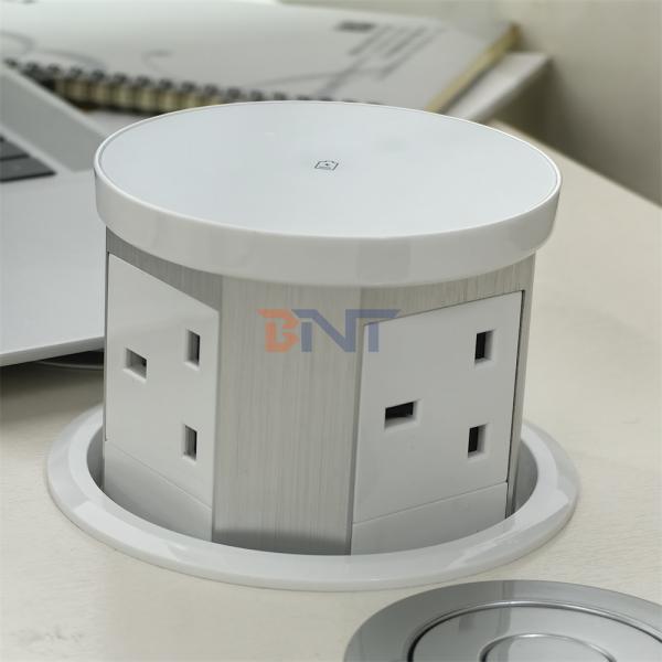 New 18W Wireless Charging Desktop Socket Pneumatic Lift Four Surface Mount Top UK 16A Rated Current IP44 3 for UK
