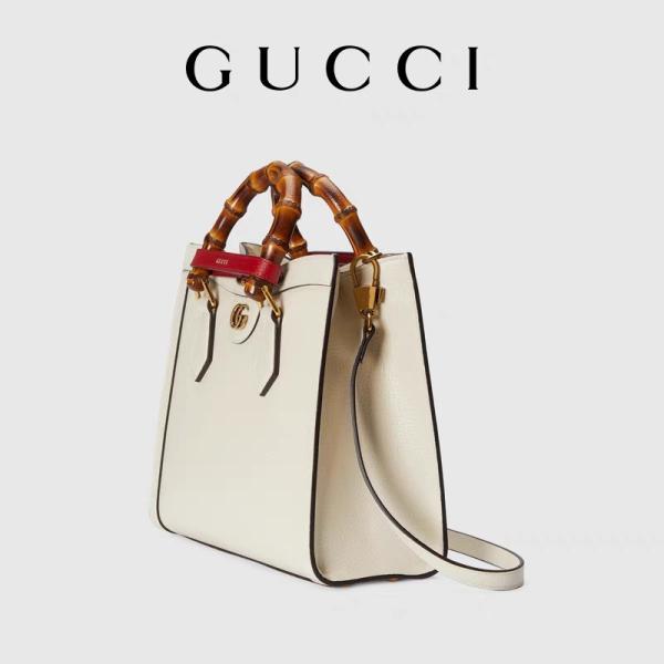 White Glossy Custom Branded Bags Gucci Princess Diana Handbag