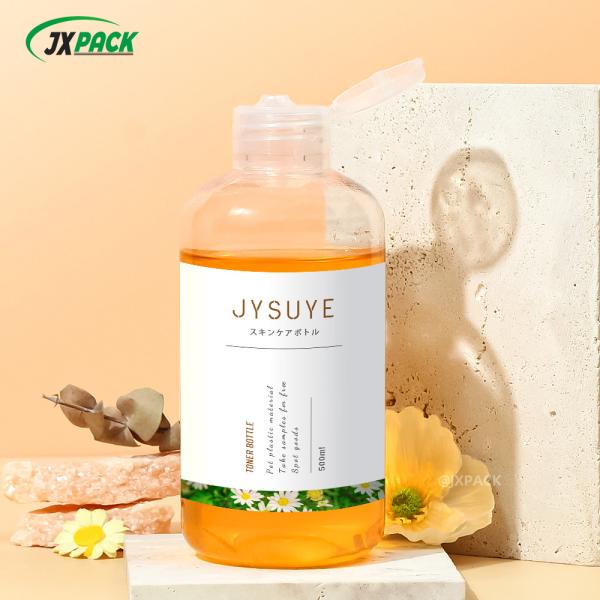 Eco-friendly Recyclable PET Shampoo Bottle with Screen Printing in 250ml/300ml/500ml Sizes
