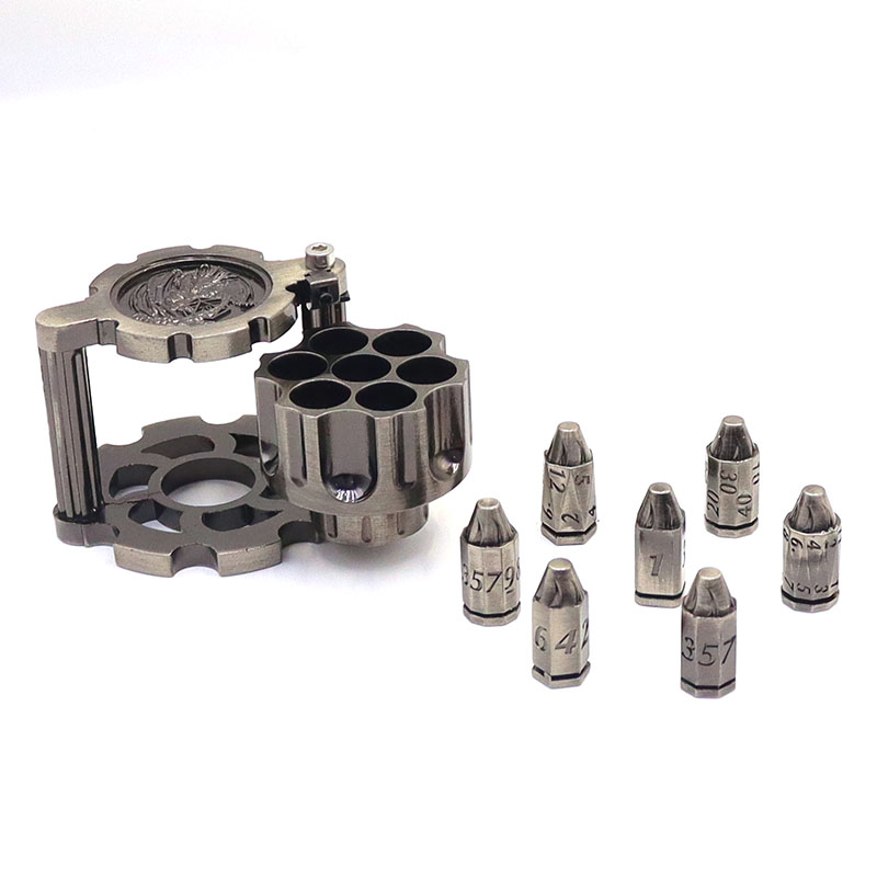 Antique Silver 374g Heavyweight Metal Dice Spinner with 3D Dragon Relief and Sliding Hidden Compartment for RPG Gear