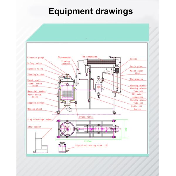 Commercial Vacuum Essential Oil Distillation Equipment with Advanced Process and SS304 Material