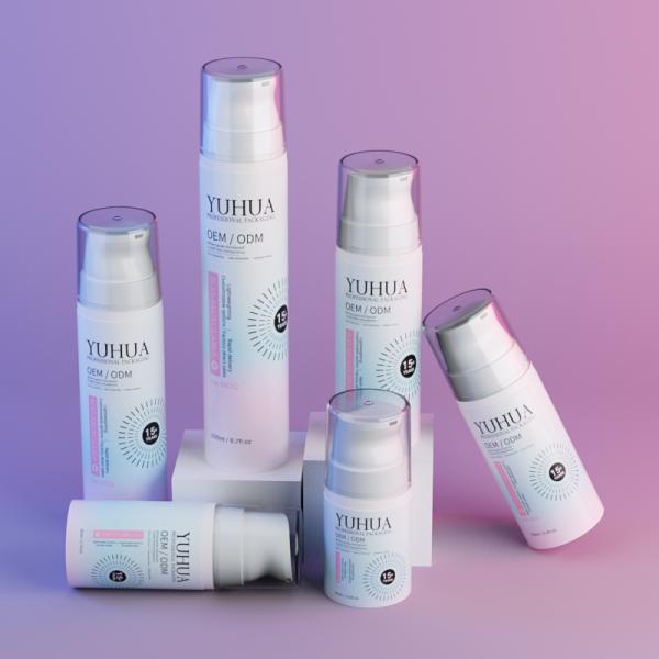 Round Lotion Shampo Bottle Plastic Foam Bottle For Facial Cleaning