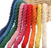 DIY Corda de algodão colorido Macrame 20mm Corda de algodão colorido para artesanato