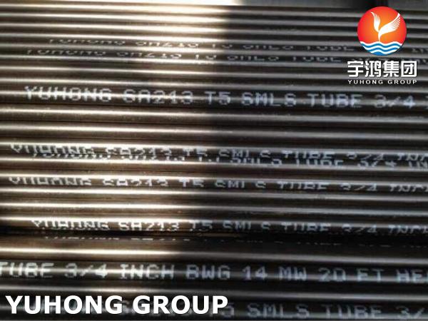 ASME SA213 T5 Chromium-Molybdenum Alloy Seamless Heat Exchanger Tubes