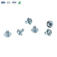 Écroues autocollantes en acier au carbone bleu-zinc personnalisation fixateur Phillips Pan Head avec plaquette plate