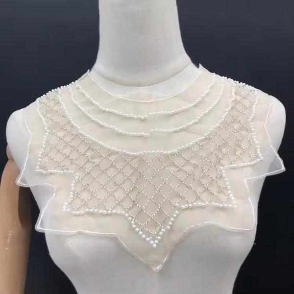 Acessórios de roupas infantis colarinho renda diy bordado colarinho camisa solúvel em água colarinho falso