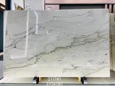 Piedra de lujo brasileña de mármol blanco vientre, fondo de libro a juego, pared característica, lujoso suelo de piedra