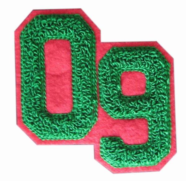 Adhesive Back Chenille Embroidery Patches Non Woven Small Chenille Letters
