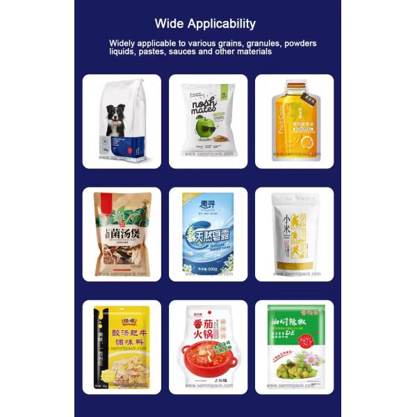 Automatic Vertical Bag Filling Sealing Machine for Nuts Sugar Coffee Grains Dry Fruits Premade Stand Pouch Packaging for Food