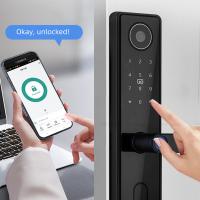 La caméra à mirage noir, le verrou de porte à empreintes digitales, Tuya, le code biométrique, carte d'accès.
