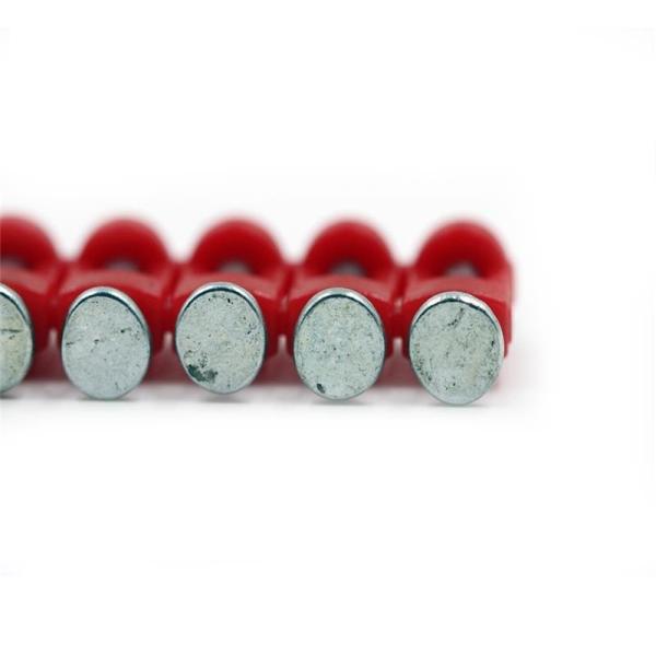 Red Plastic Strip Smooth Shank Galvanized 2.7*27mm Concrete Nails