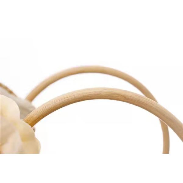 Natural Straw Crochet Hand Bag Brown , Crochet Bag With Wooden Handles OEM