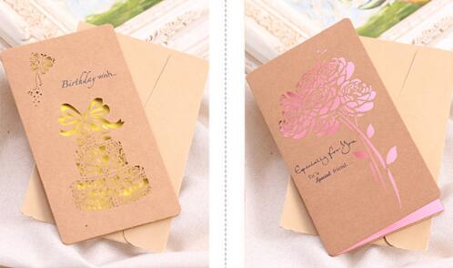 ODM Personalised Printed Cards Thank You Hollow Out Paper