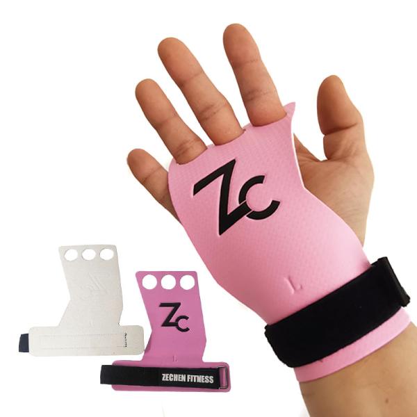 Fitness safety gym gloves carbon fiber leather 3 holes crossfit hand grips for women