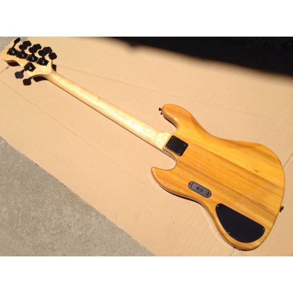 Flame maple 5 string electric bass guitar with ashwood body 20  tone position maple fingerboard free shipping