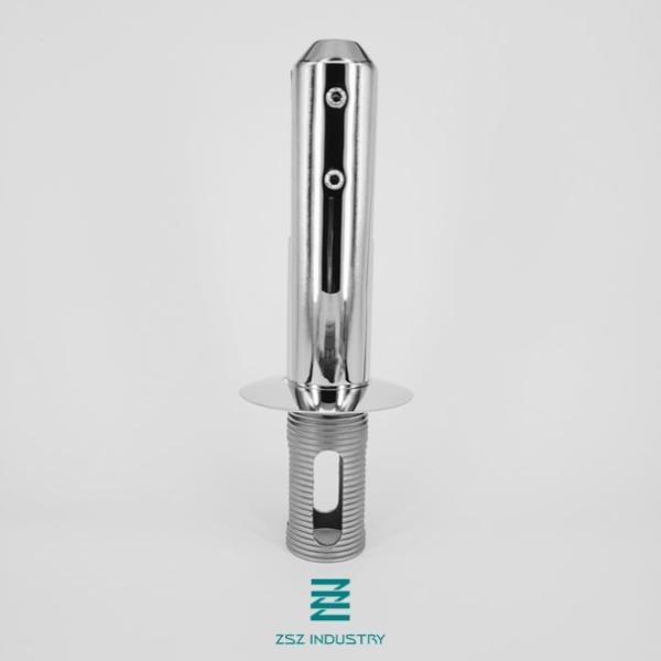 Cement Mounting Frameless Glass Spigots Stair Case With Satin / Mirror Finishing