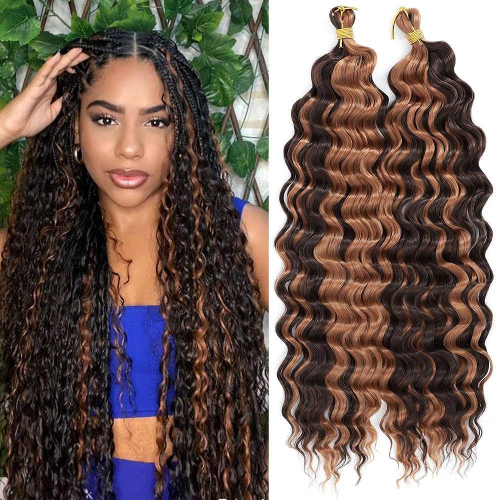 Heat-Resistant Super Soft Synthetic Braiding Hair Extensions 18-30 Inch Crochet